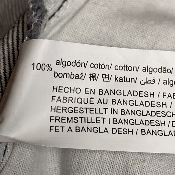 NWT. Bershka Gray/White Shaded Ribbed Mom Fit Jeans. Size 4. - Picture 7 of 8